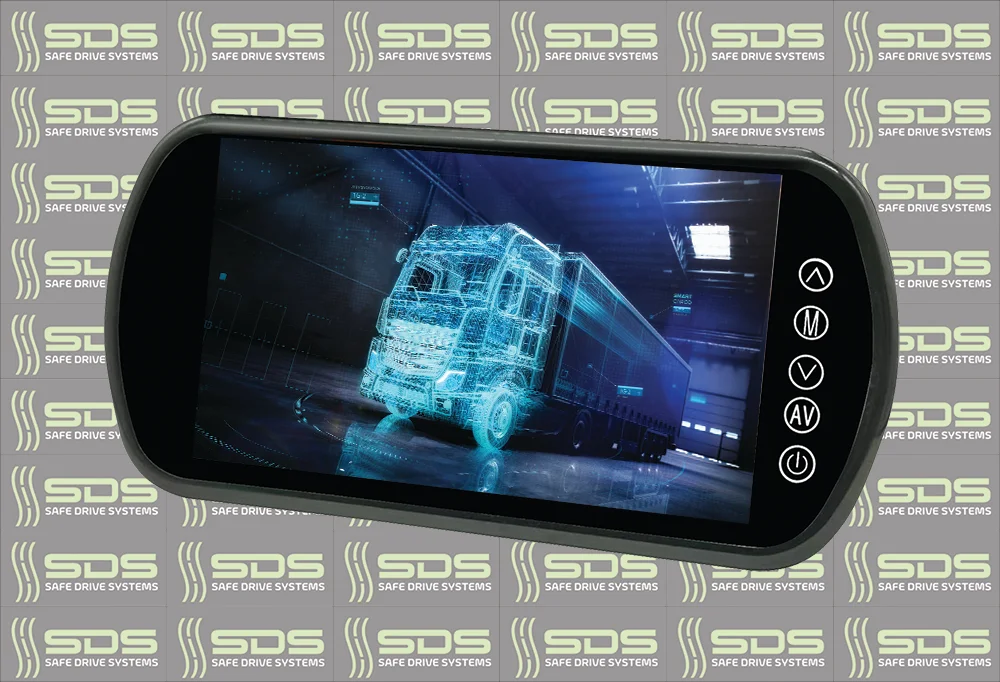 1080p 7" Reversing Mirror Monitor with Stalk - Image 2
