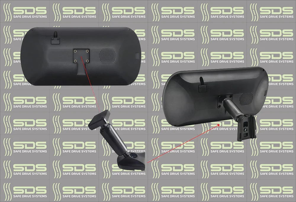 1080p 7" Reversing Mirror Monitor with Stalk - Image 5