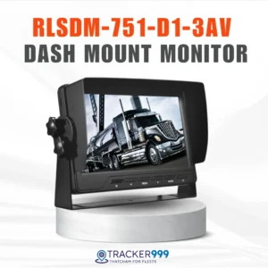 D1 7" 3AV Dash Mount Monitor – Menu Lock, U Bracket